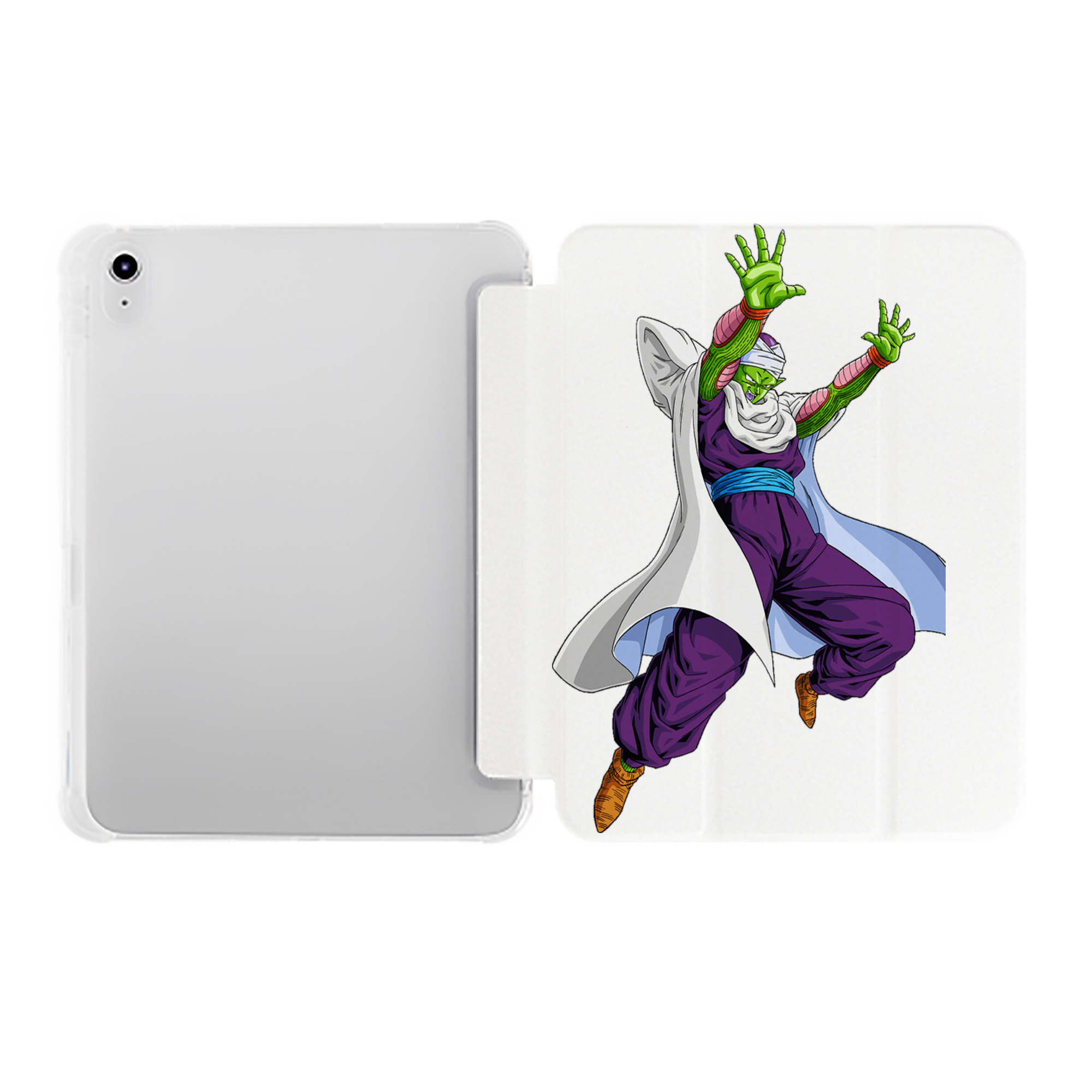 （画像用） ドラゴンボール ピッコロ DRAGON BALL Piccolo IPad ケース ペン収納付き 三つ折りスタンド PUレザー×シリコン 対応機種9.5/10.5/10.9インチ
